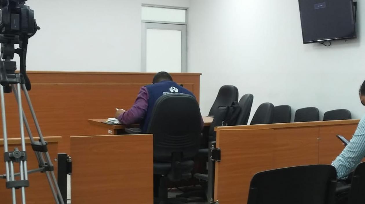 Sala de la audiencia virtual a Levith Rúa.