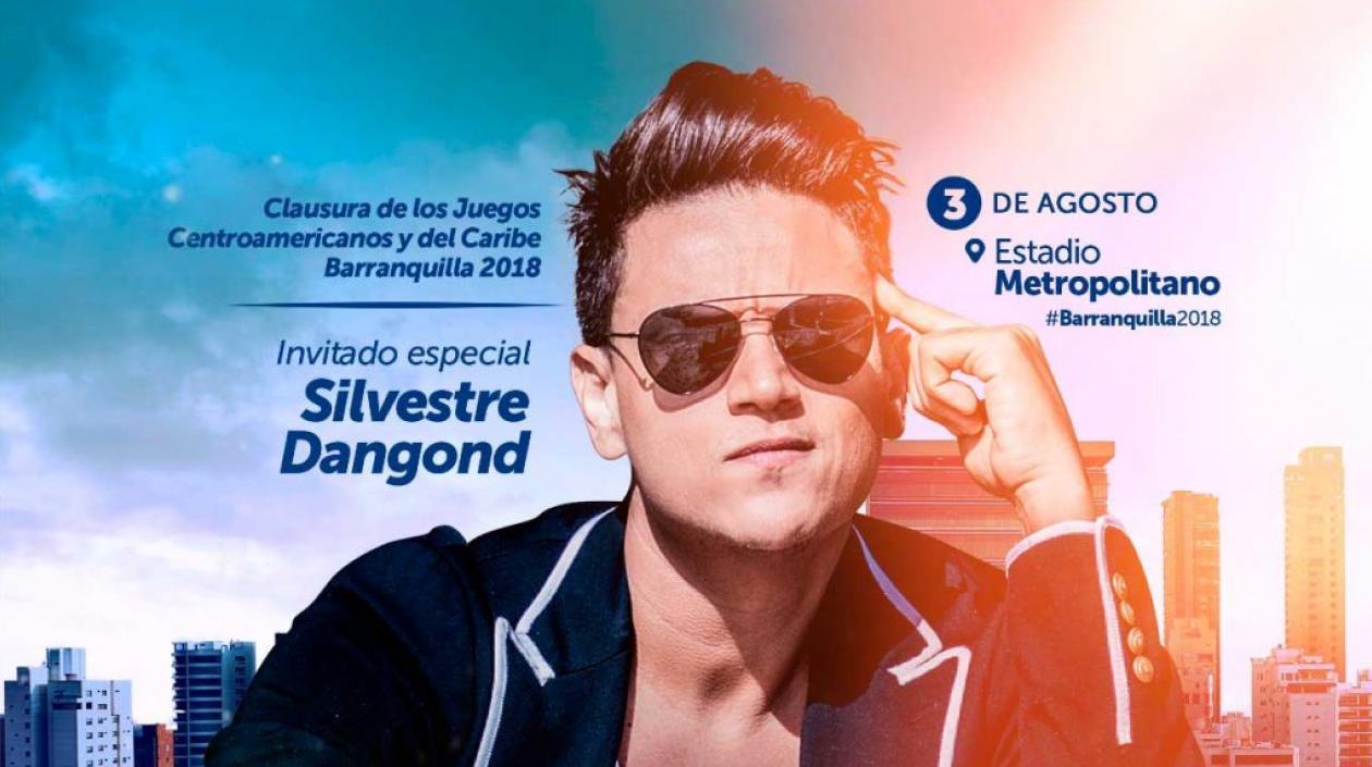 Silvestre Dangond, acto principal de la clausura. 