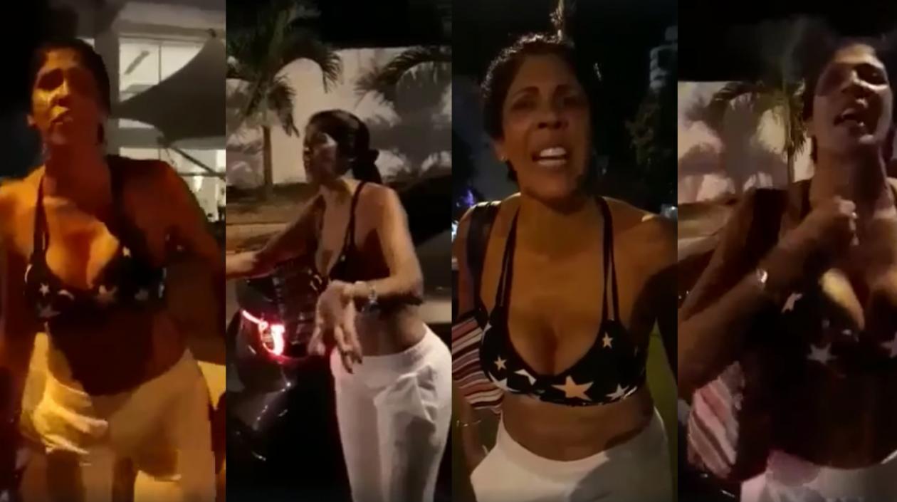 Momentos del incidente entre 'La Madame' y la Policía. 