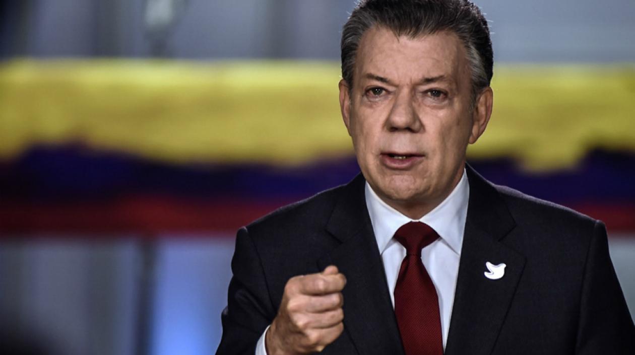 Juan Manuel Santos, presidente.