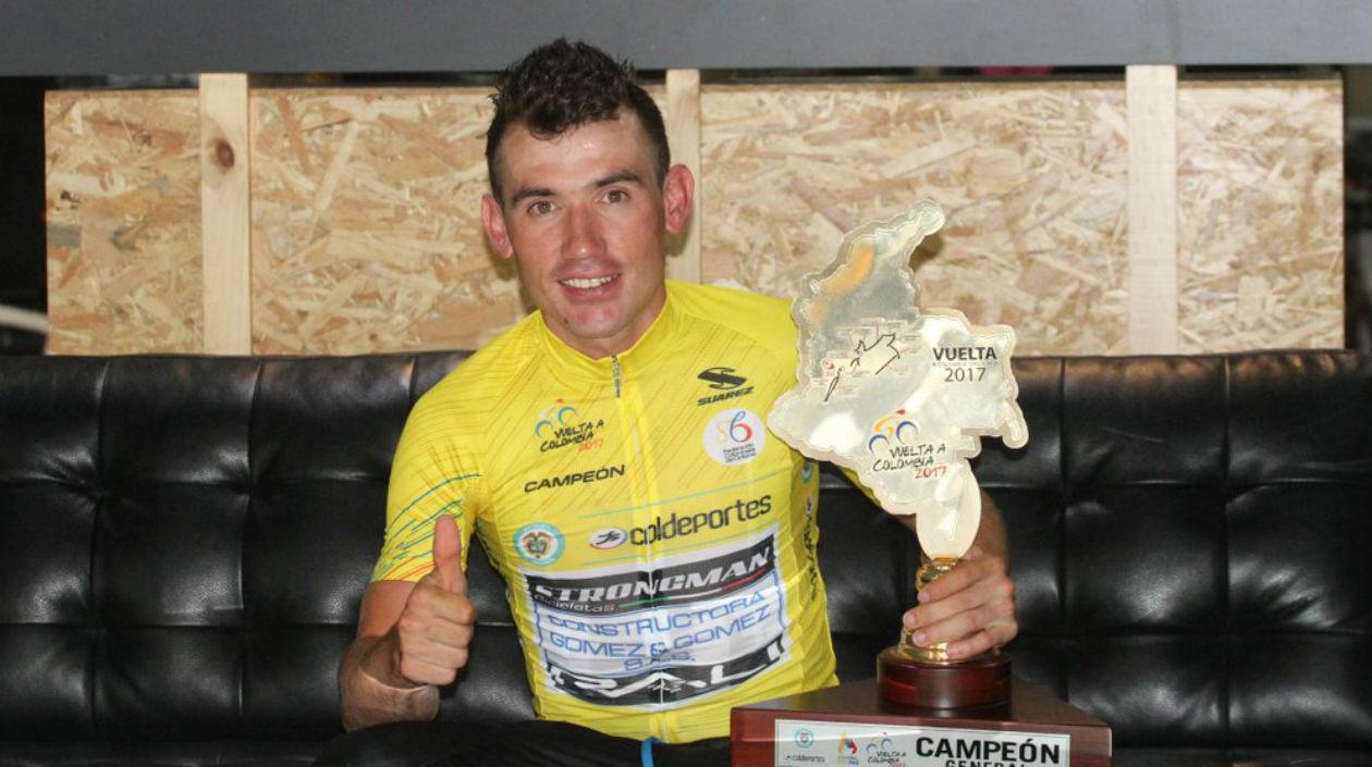 Aristóbulo Cala, actual campeón de la Vuelta a Colombia. 