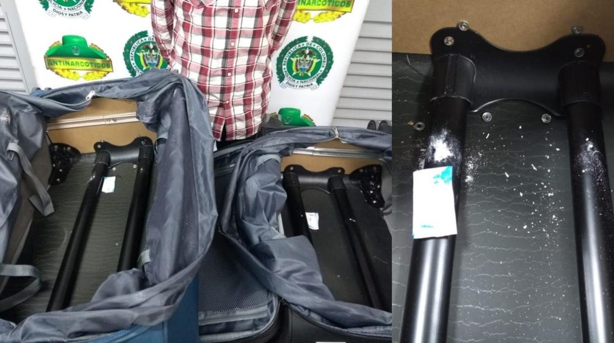 Dos maletas 10 kilos de clorhidrato de cocaína
