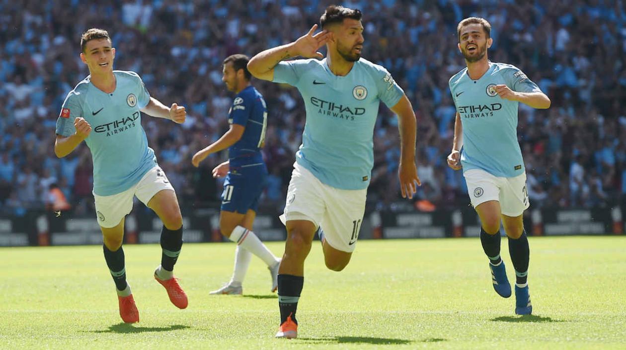 Sergio Agüero, delantero del Manchester City. 