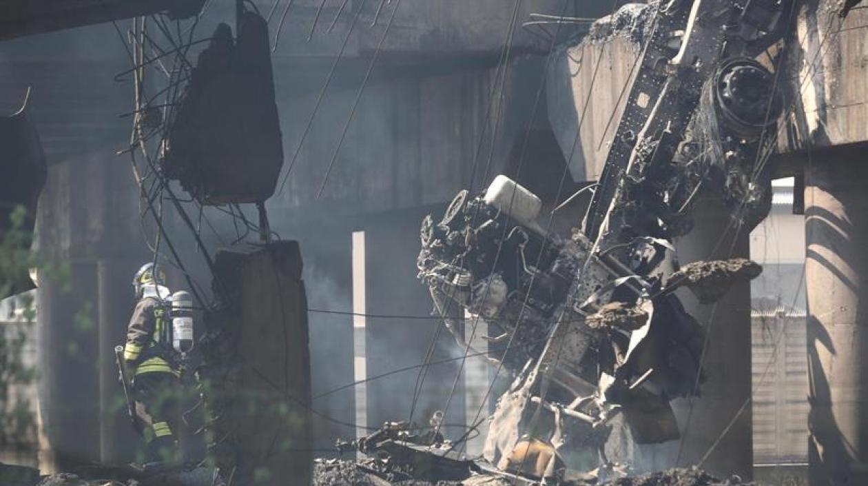 Así quedó el camión. 