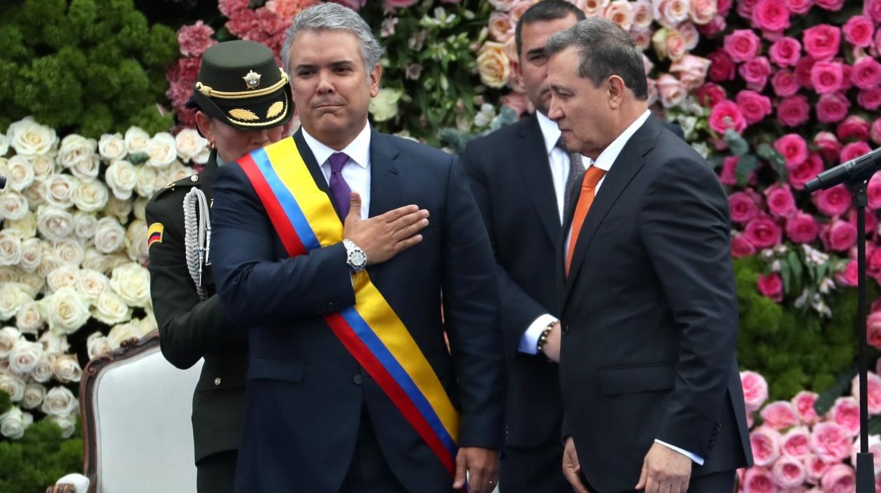 En su discurso de posesión, el Presidente Iván Duque