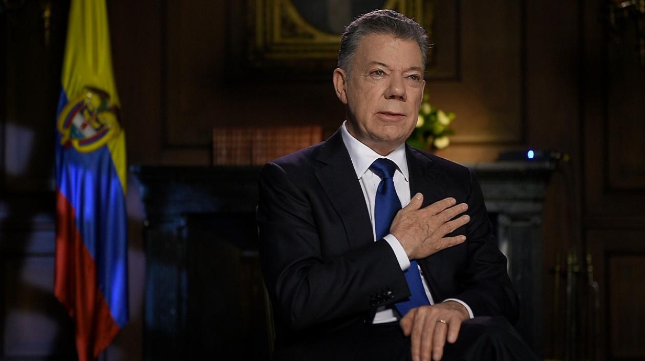 Juan Manuel Santos, presidente.