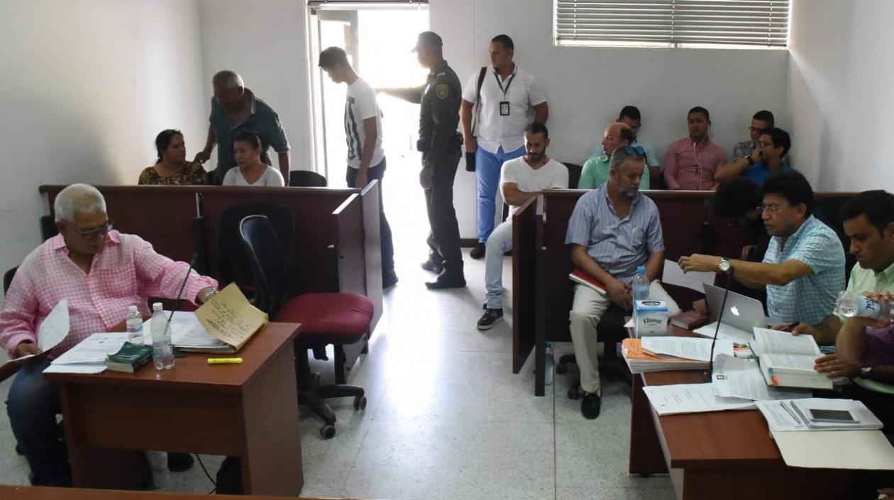 Momento de la audiencia. 