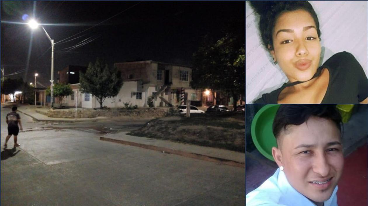 Lugar donde los dos jóvenes (foto) murieron en un accidente de tránsito.