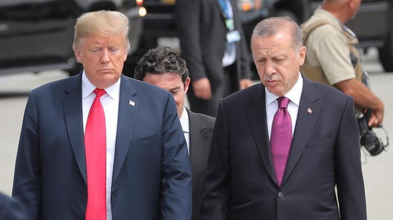 Donald Trump, presidente de Estados Unidos y su homólogo de Turquía, Recep Tayyip Erdogan.