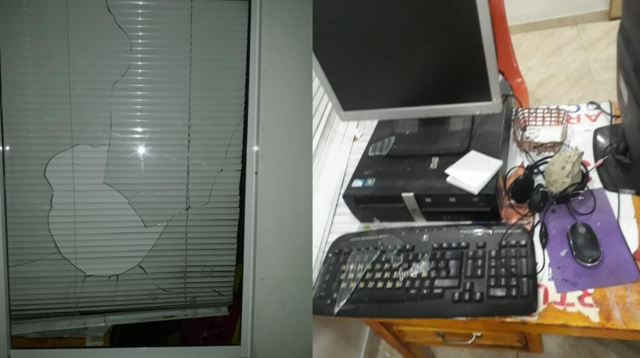 Así quedó la casa después del ataque. 