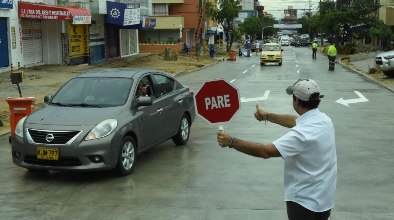 Alejandro Char, en la reapertura de la 76.