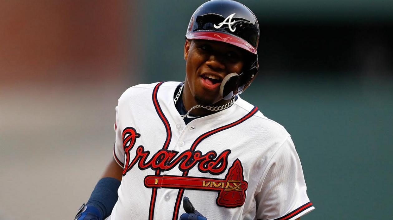 Ronald Acuña, jugador de los Bravos de Atlanta. 