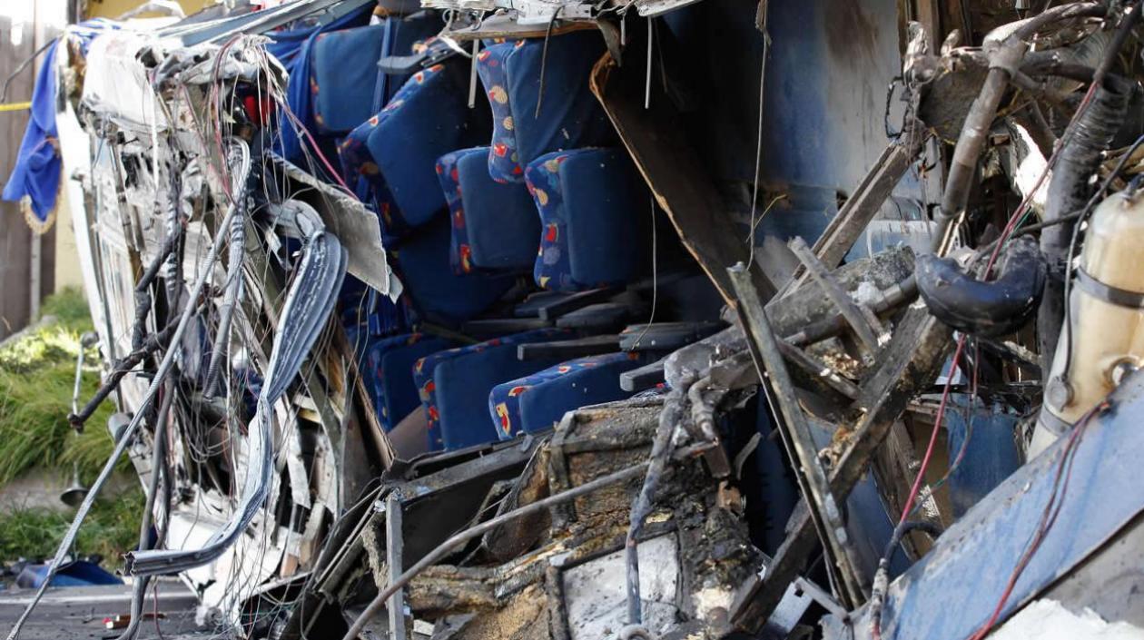 Bus accidentado en Ecuador