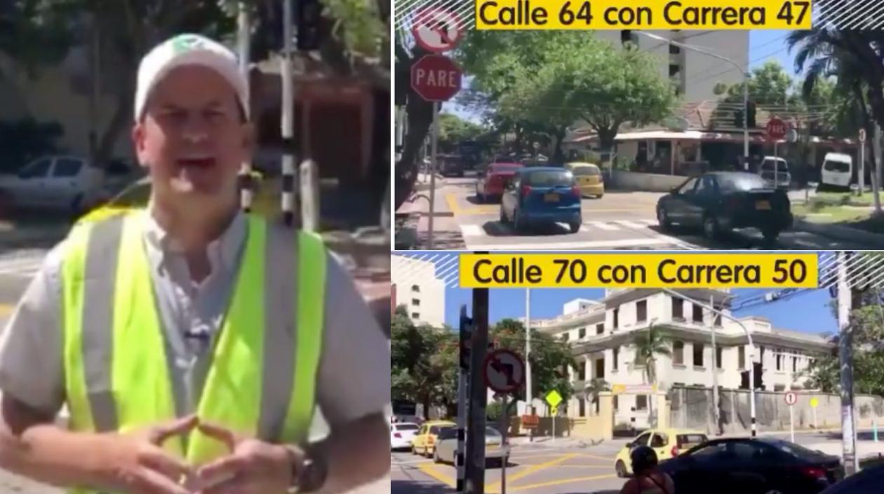 Fernando Isaza explica los dos nuevos puntos de semaforización.