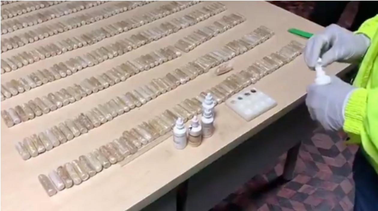 La Policía realizó la prueba a la droga hallada.