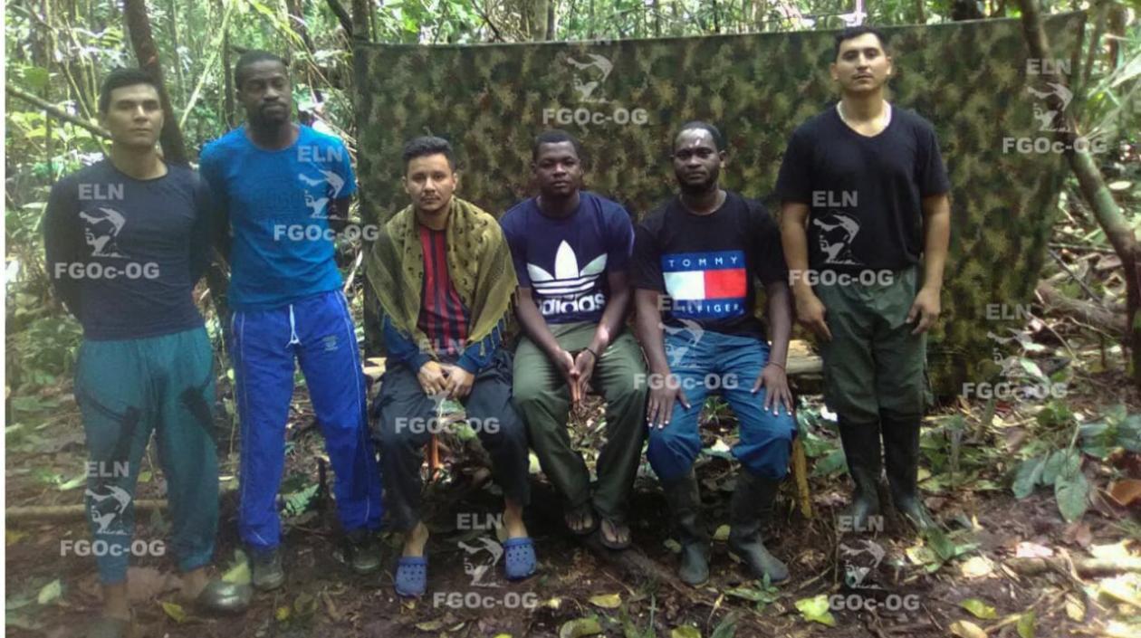Los secuestrados por el ELN. 