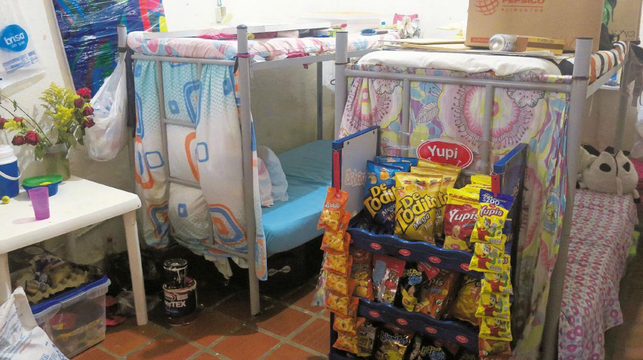 La celda 1 de la cárcel San Diego, en donde duerme 'La Madame'. 