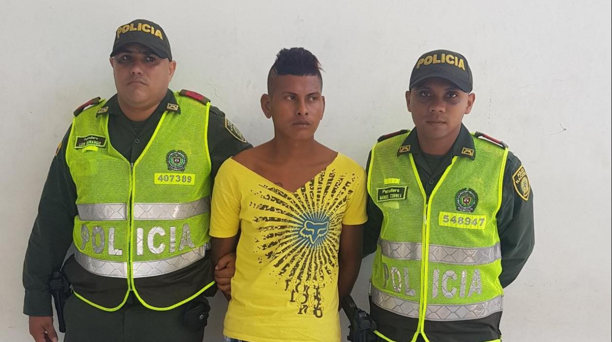 Fernando Aldemir Beltrán González, alias 'Wason', capturado por herir y atracar a estudiante de Uniatlántico.