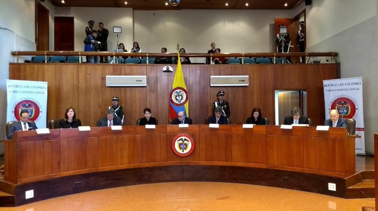 Sesión de la Corte Constitucional.