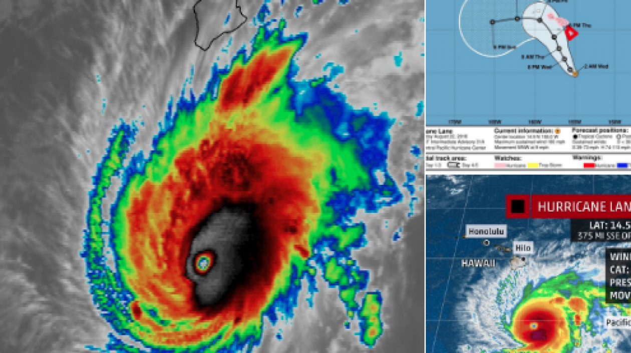 El huracán Lane mantiene vientos muy fuertes.