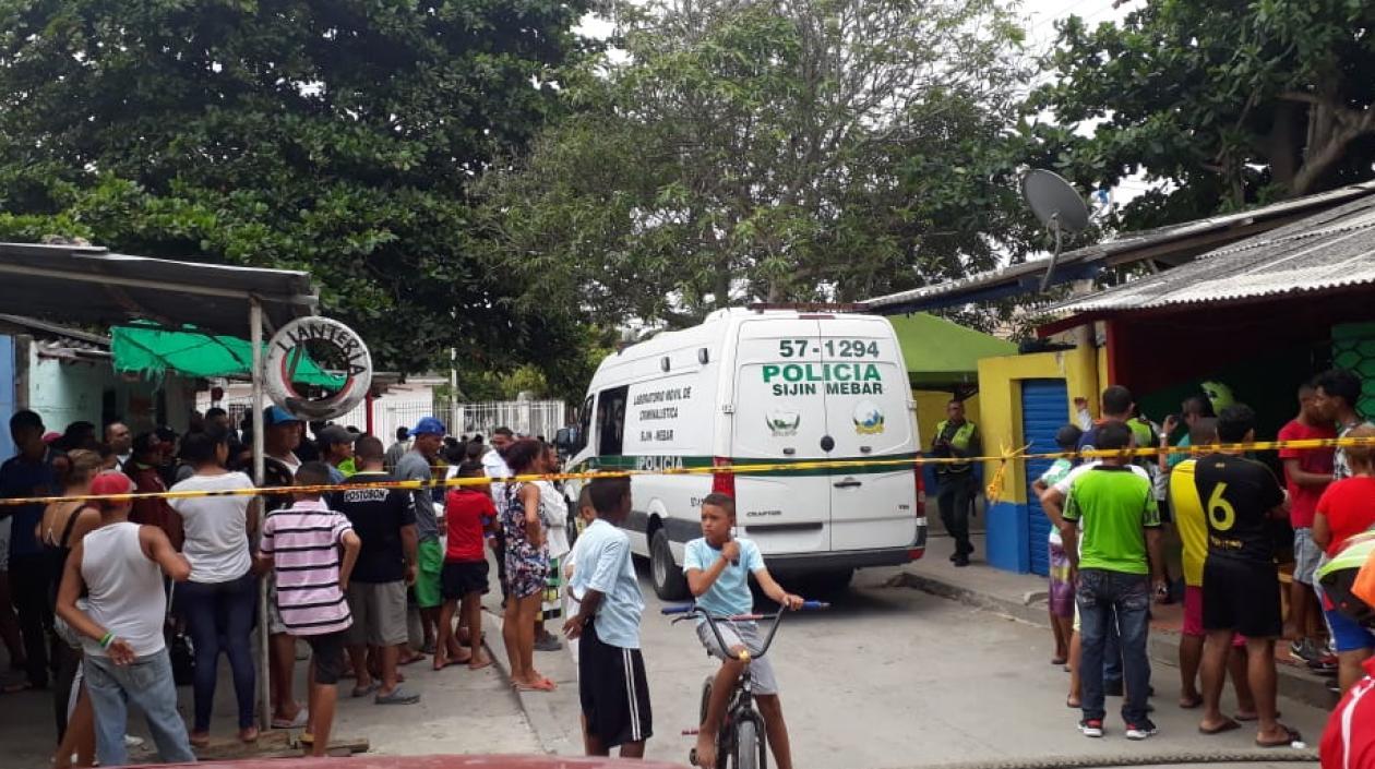 Lugar del homicidio de Alexander Mejía, de 34 años, en el barrio Me Quejo.