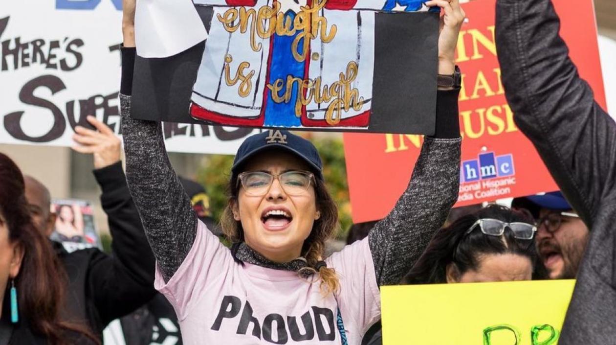 Protesta de hispanos.