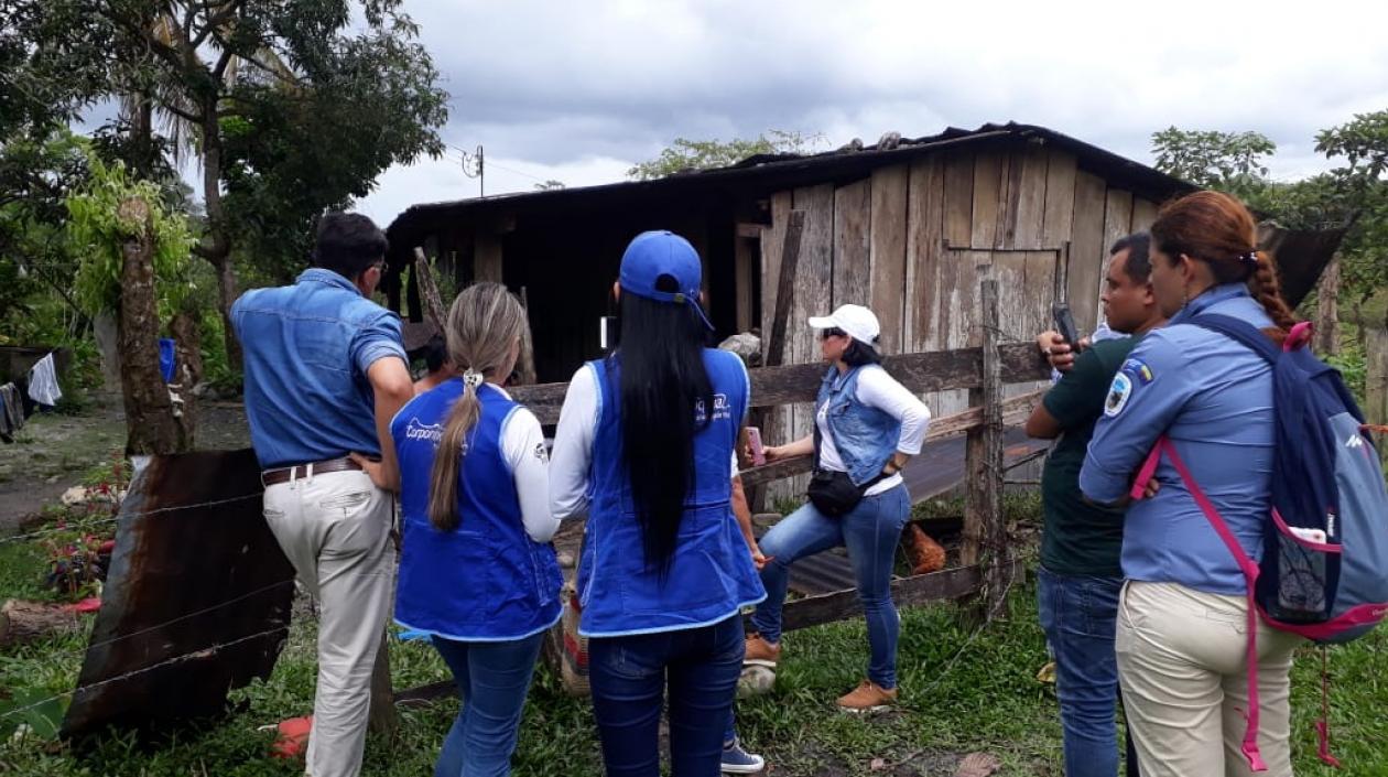 Casa donde fue hallado el oso descuartizado en Arauca.