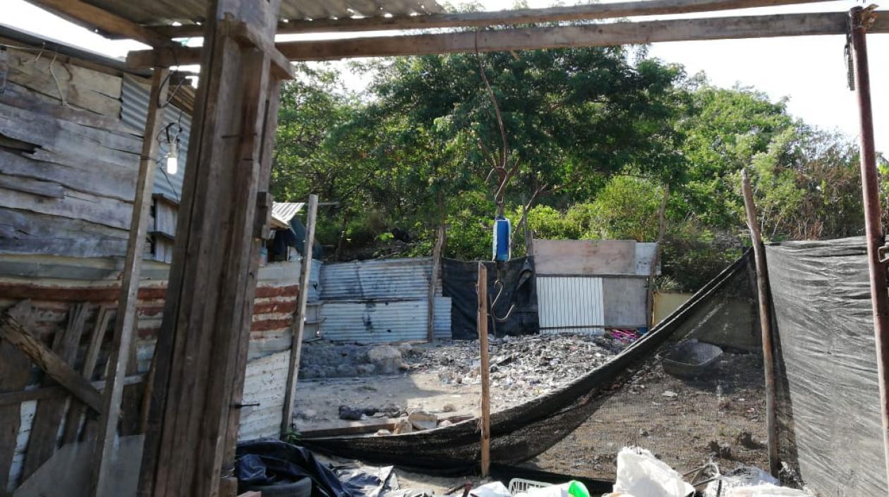 Lugar donde la Fiscalía encontró los dos cuerpos.