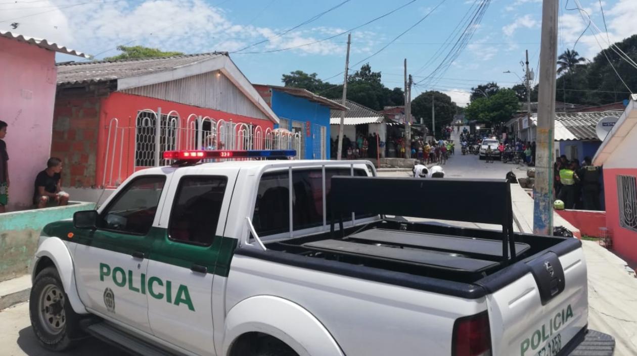 Lugar donde fue asesinado John Alexander Quiroz Mora.