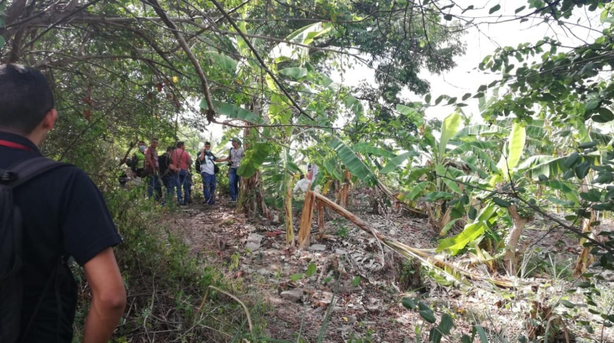 Lugar donde fueron hallados los dos cadáveres. 