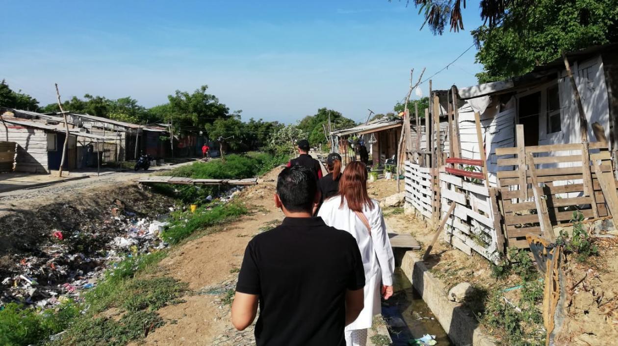 Zona enmontada del barrio Las Mercedes, que colinda con el barrio llamado Villa del Rosario.