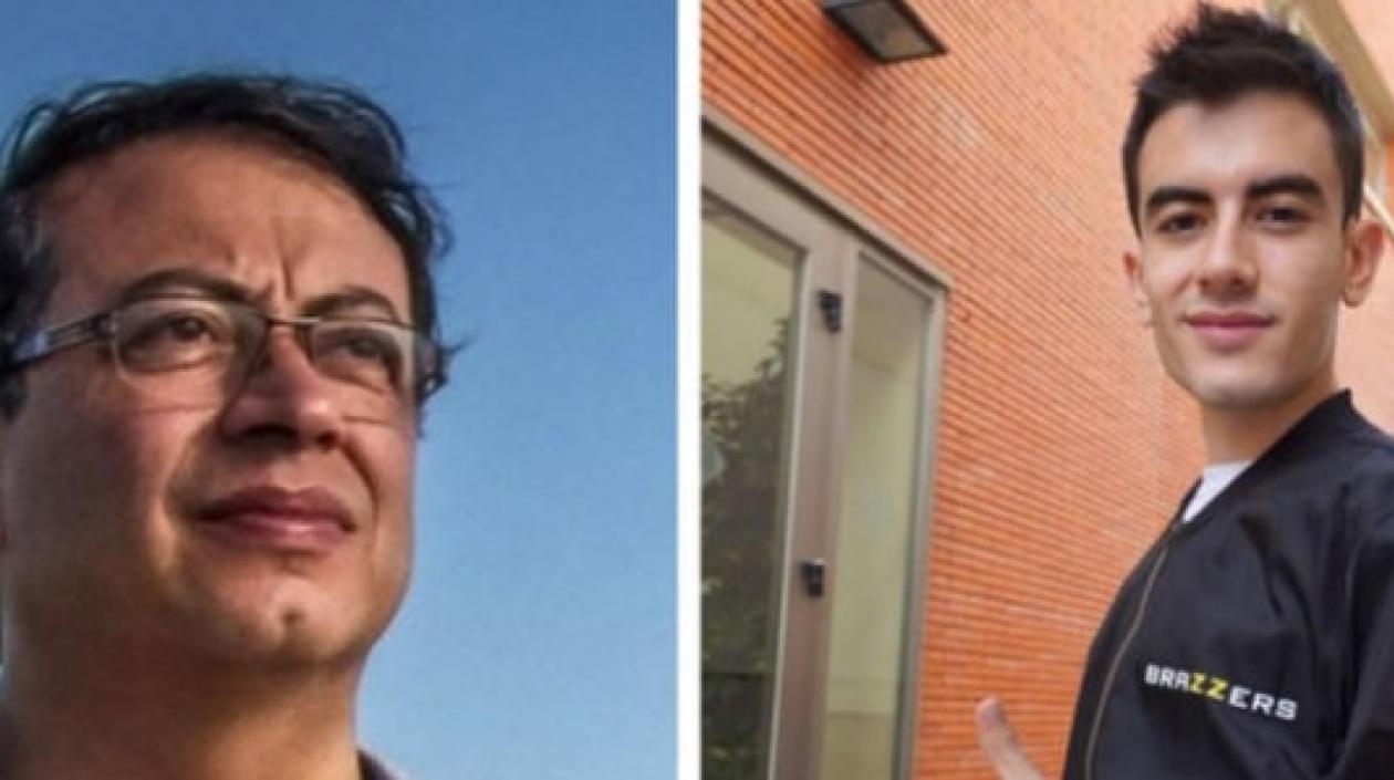 El excandidato presidencial Gustavo Petro y el actor Ángel Muñoz.