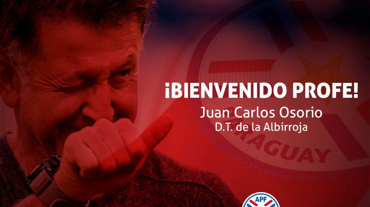 Así fue recibido el colombiano por la Selección de Paraguay. 