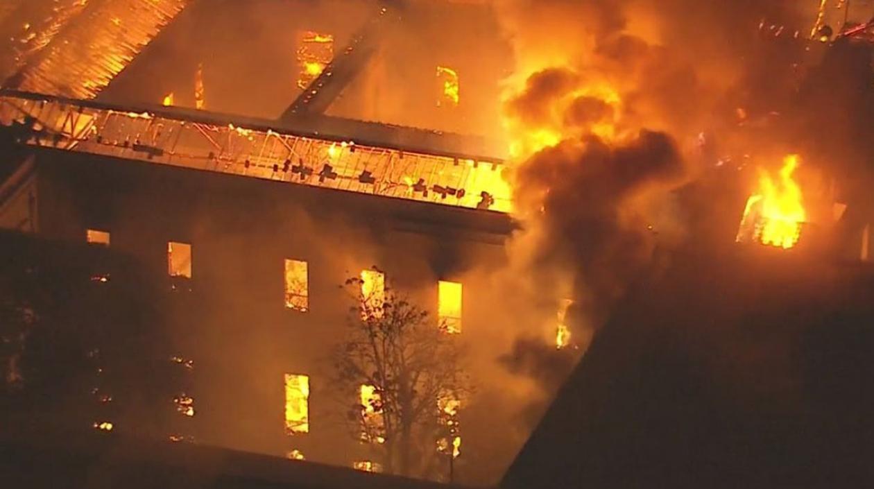 Incendio del Museo Nacional de Río de Janeiro.
