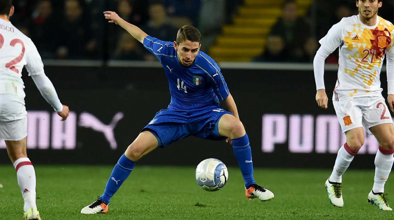 Jorginho, jugador de la Selección Italia. 