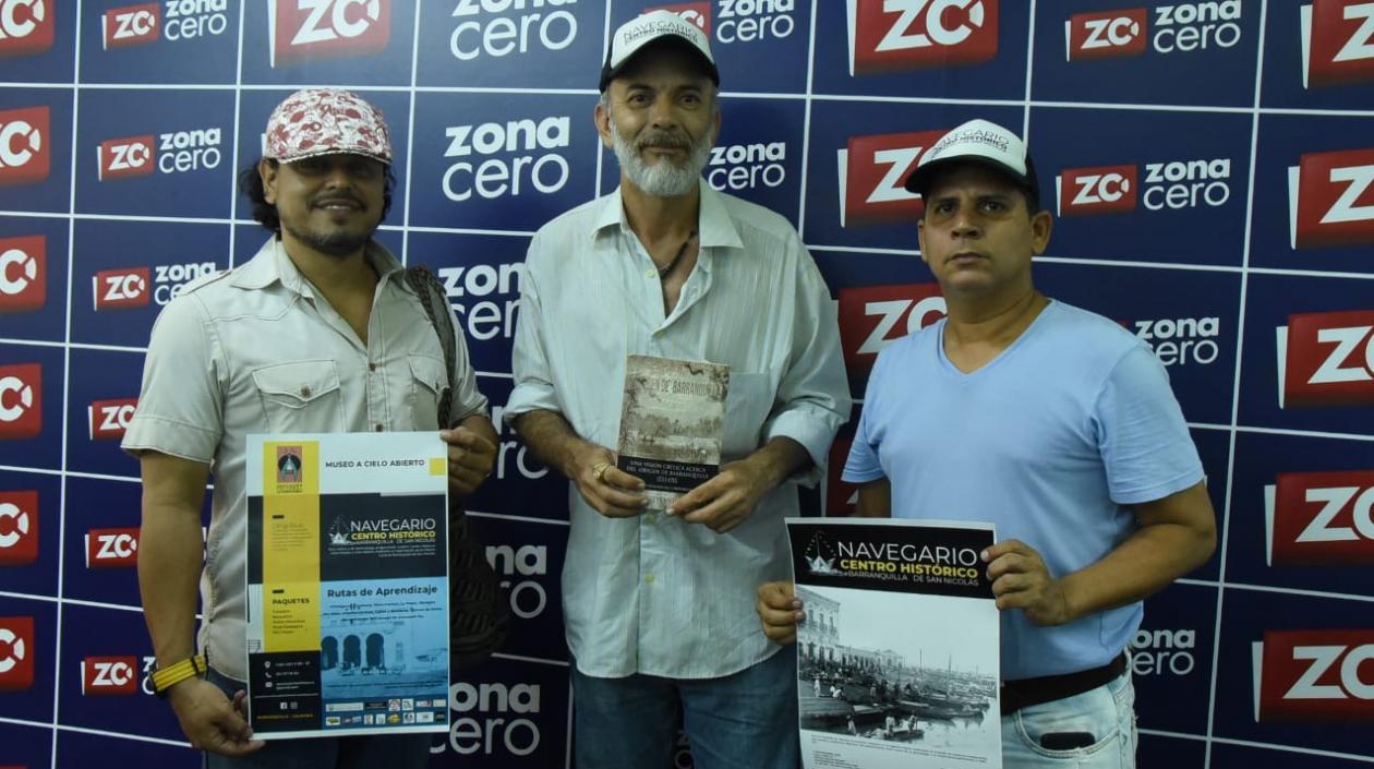 Xavier Anguila, José Stevenson y Alvaro Del Castillo, organizadores del evento. 