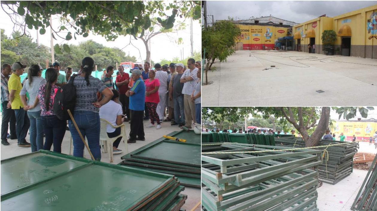 El Distrito socializó con los vendedores activos del mercado EPM la instalación de los módulos provisionales.