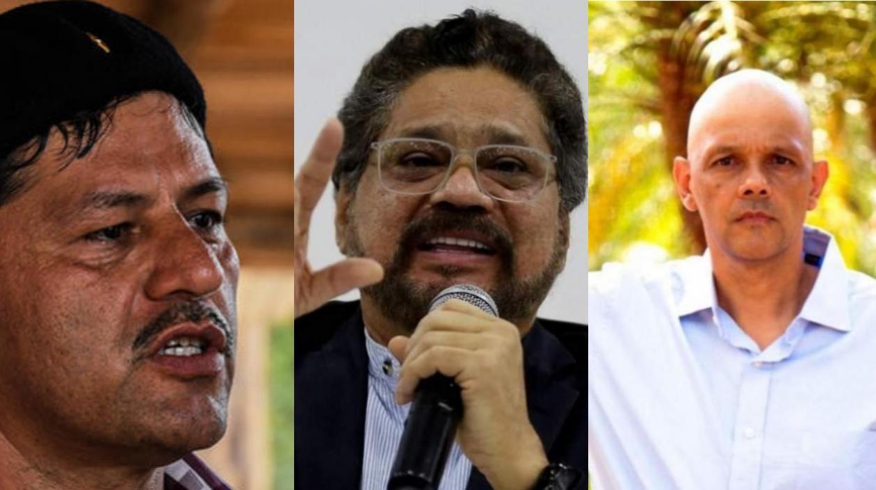 Henry Castellanos Garzón, alias 'Romaña', Luciano Marín Arango, alias 'Iván Márquez', Hernán Darío Velásquez, alias 'El Paisa'.