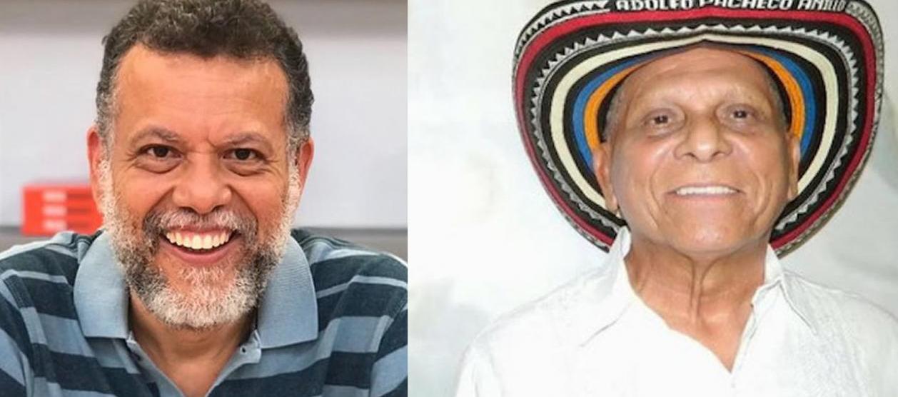 El padre Alberto Linero y el compositor Adolfo Pacheco.