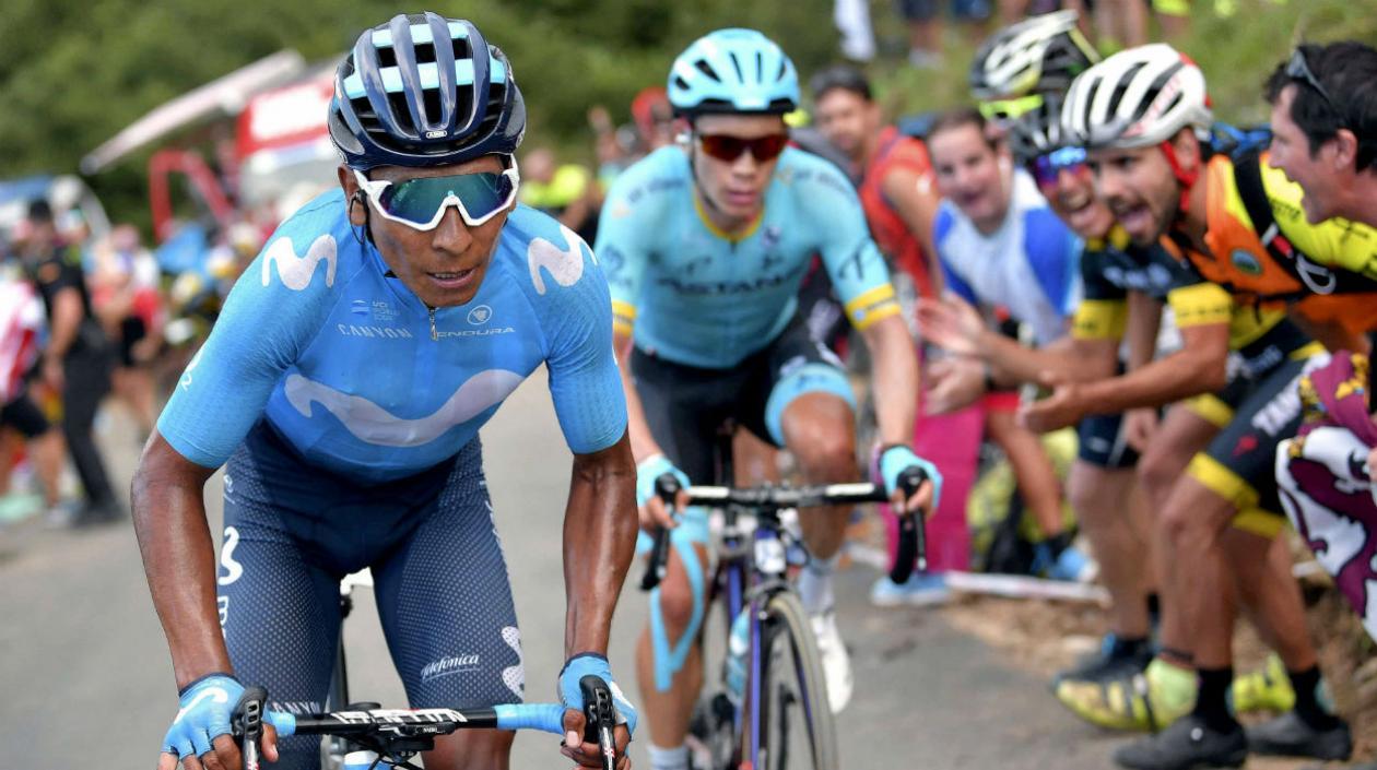 Nairo Quintana y Miguel Ángel López. 