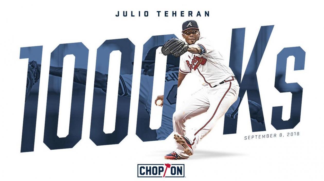 Julio Teherán, lanzador colombiano. 