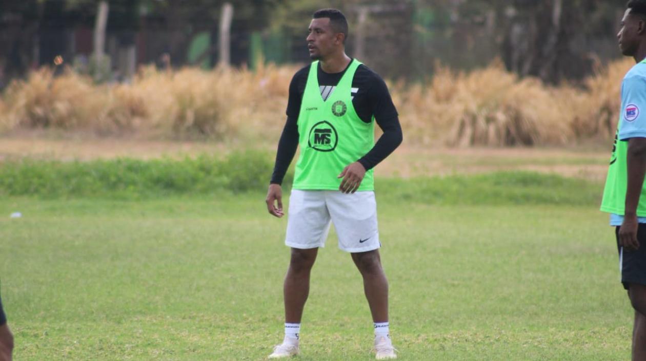 Farid Díaz en su primer entrenamiento. 