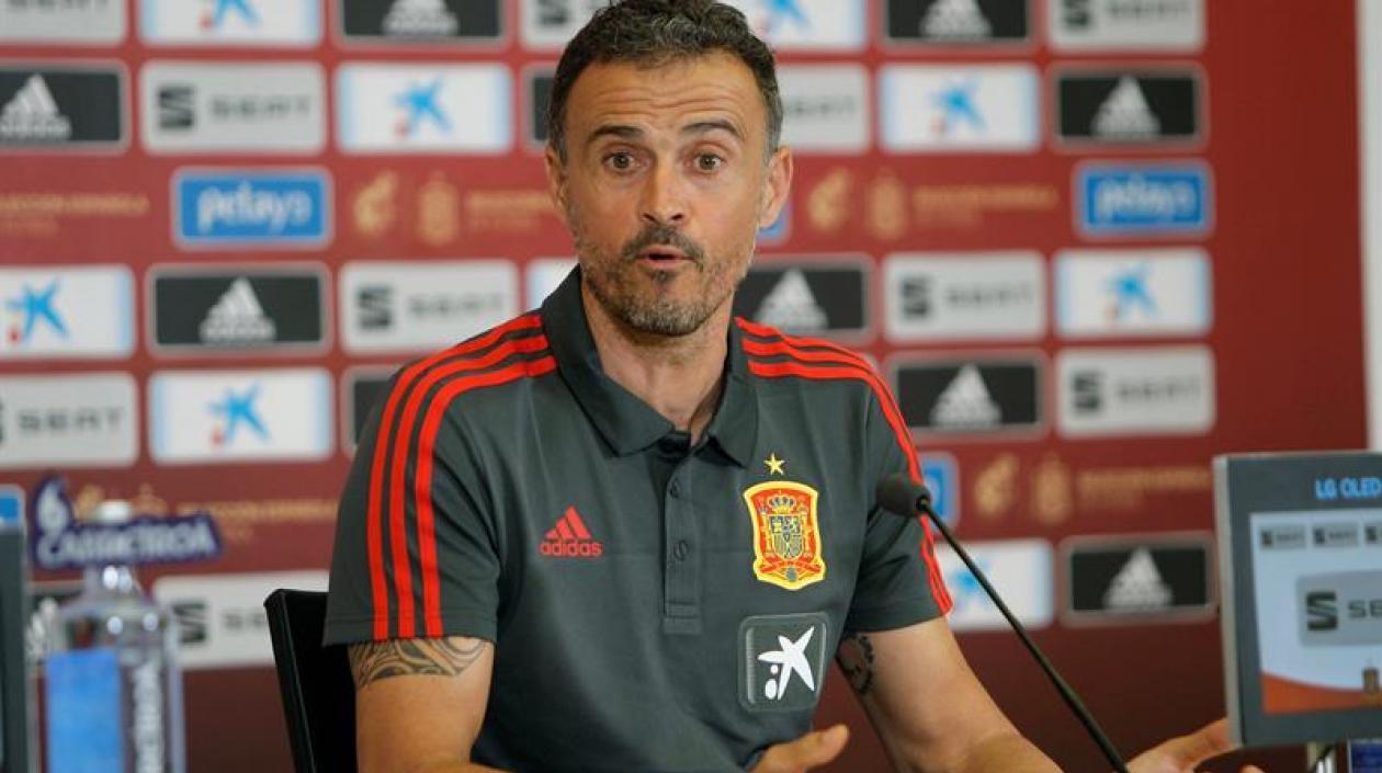 El seleccionador español, Luis Enrique Martínez. 