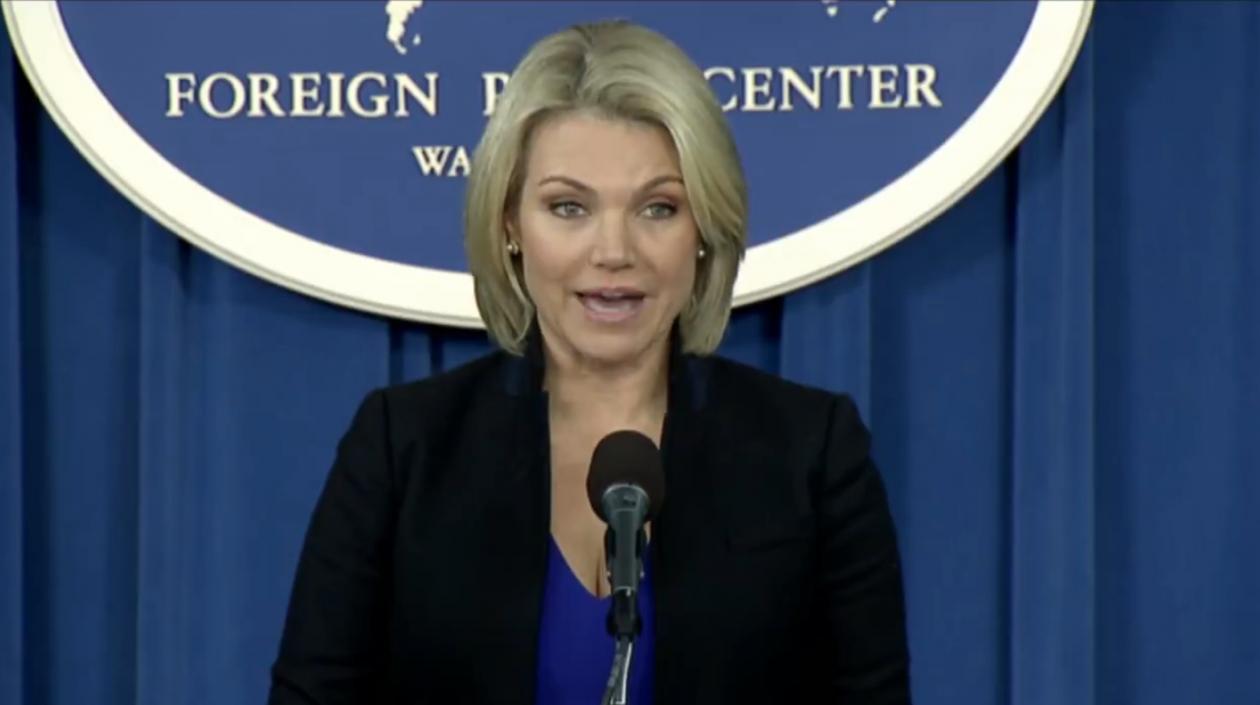 Heather Nauert, portavoz del Departamento de Estado de EE.UU. 