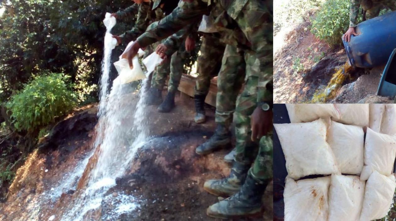 Las autoridades destruyeron el laboratorio.