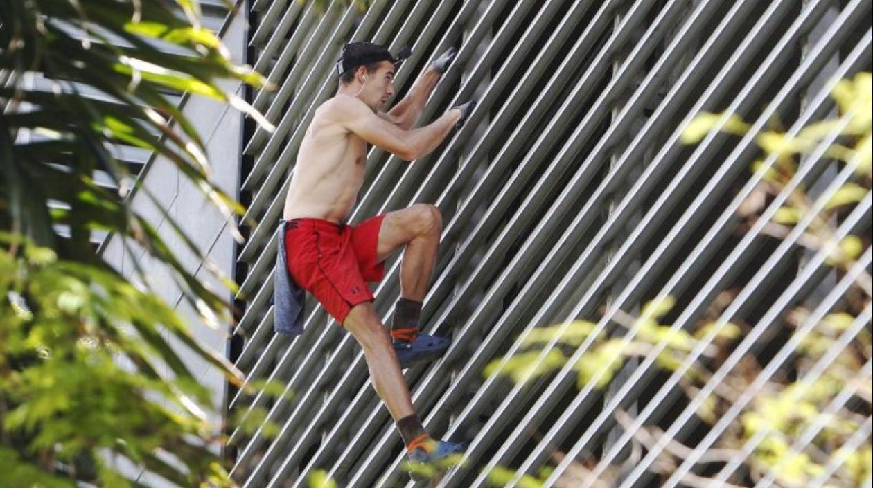 Pavel Gogulan, conocido como el 'spiderman' ruso.