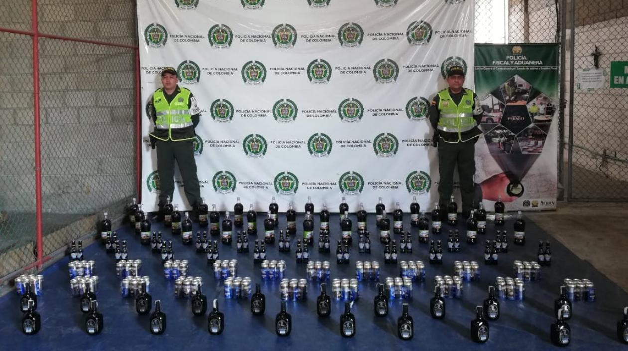 Productos incautados. 