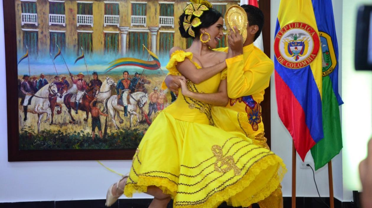 Pareja de baile de merecumbé.