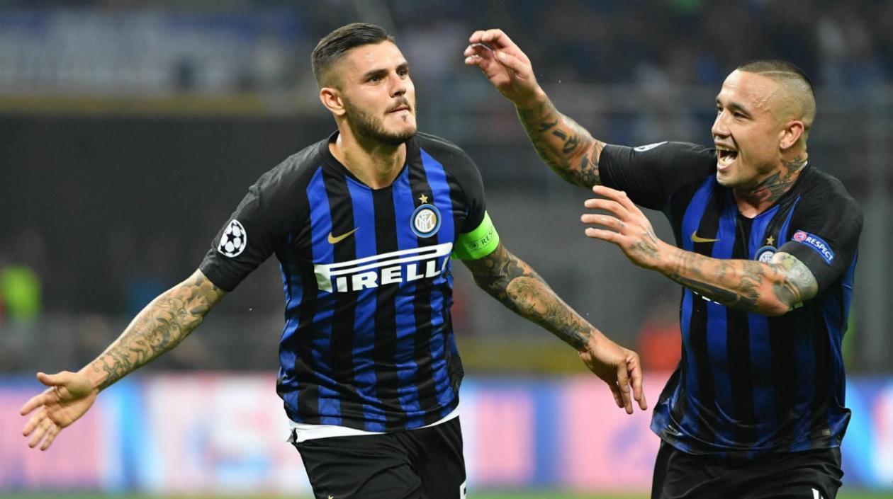 Mauro Icardi celebra su tanto. 