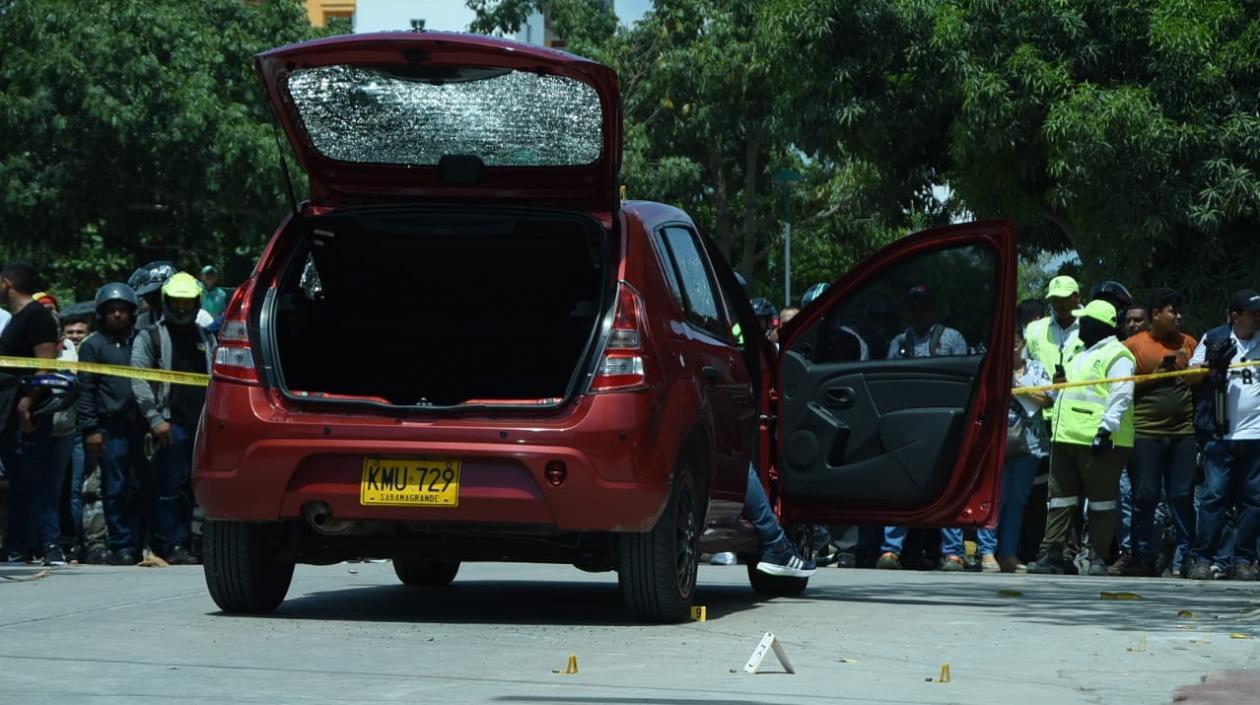 Lugar donde fueron asesinados los dos contratistas de una empresa de vigilancia que prestaban servicios a Electricaribe.